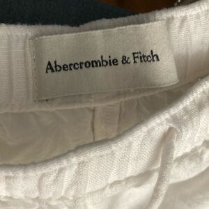 Abercrombie & Fitch White Wide Leg Pants
